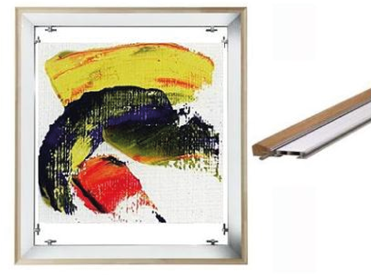 Aluframe Barcelona 130x130cm, Dikte 25mm +