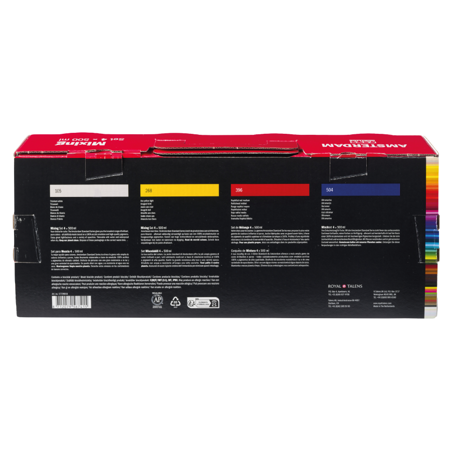 Talens Amsterdam Acrylverf Set Mixing 4x500ml