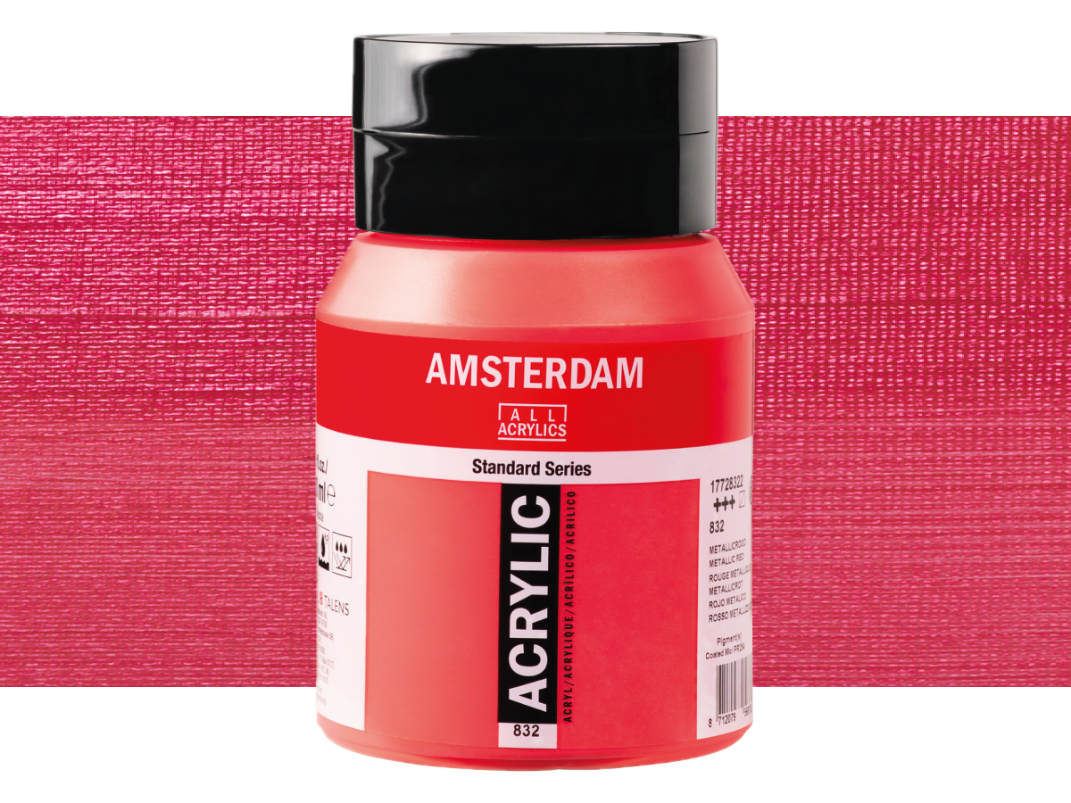Talens Amsterdam Acrylverf 500ml 832 Metallic Rood