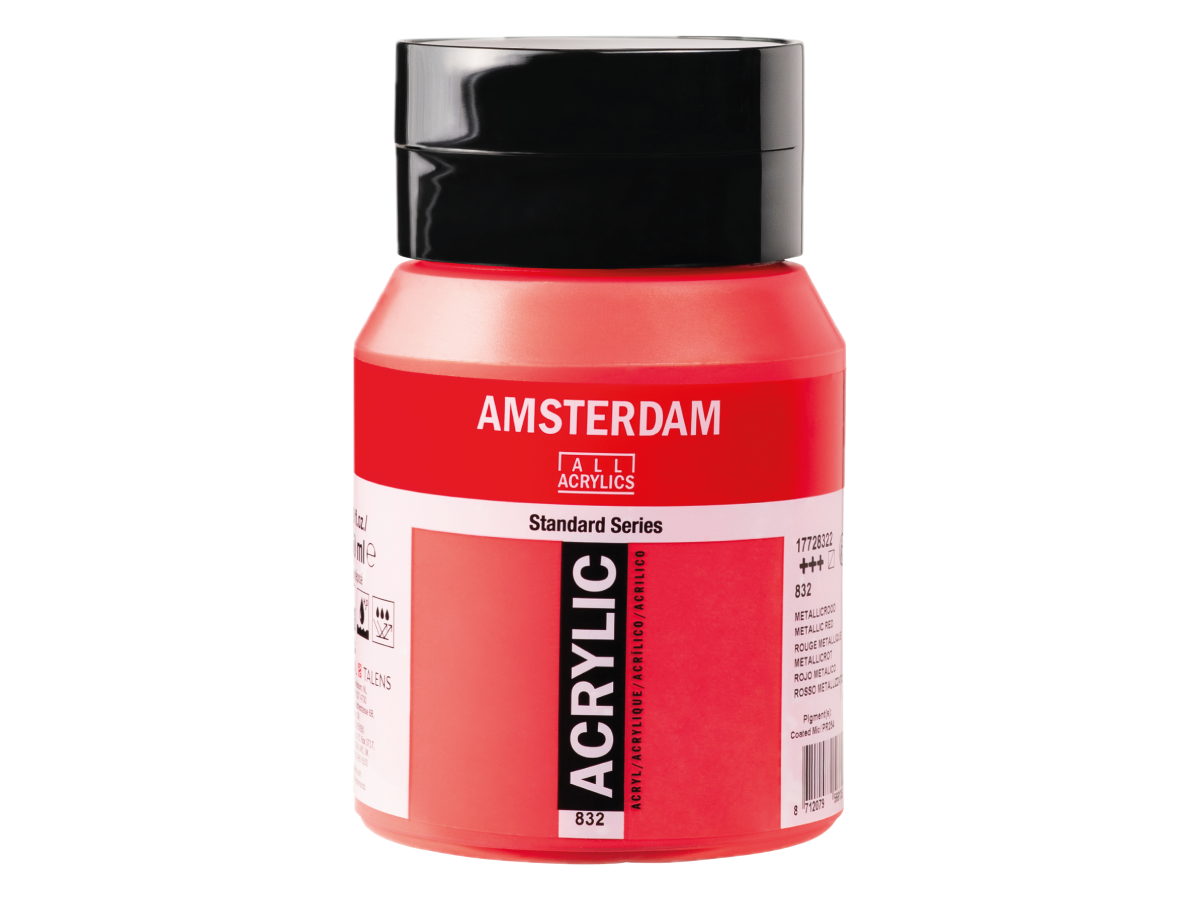 Talens Amsterdam Acrylverf 500ml 832 Metallic Rood