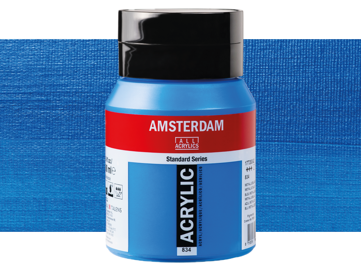 Talens Amsterdam Acrylverf 500ml 834 Metallic Blauw