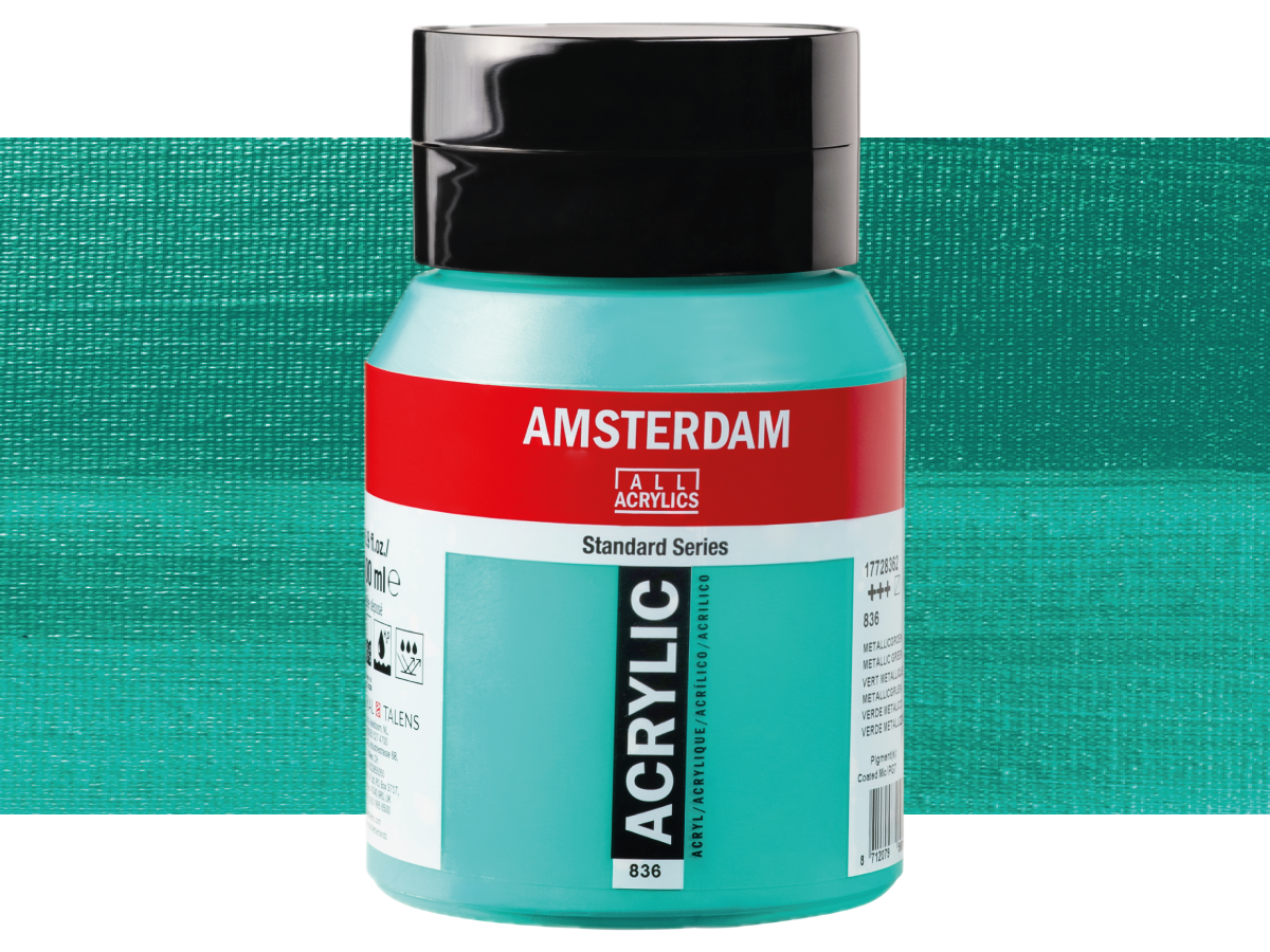 Talens Amsterdam Acrylverf 500ml 836 Metallic Groen