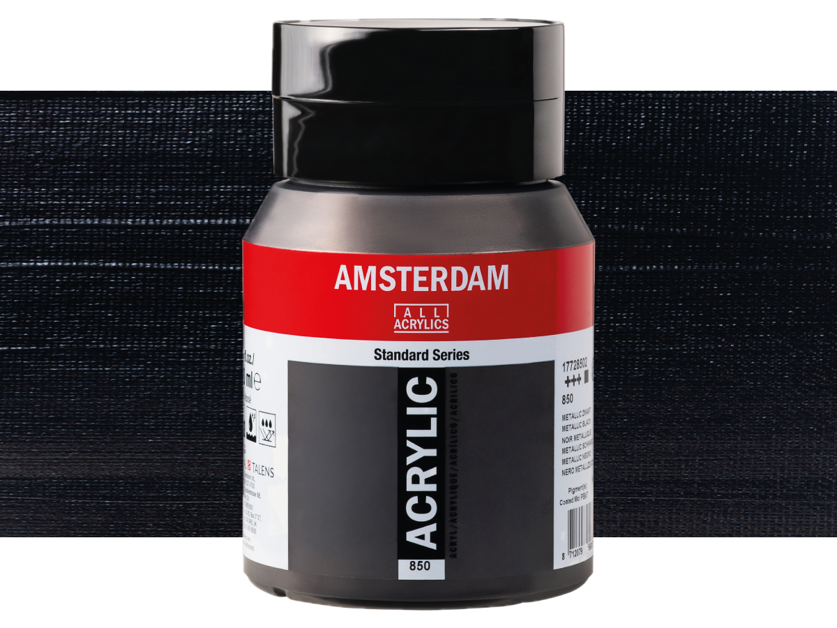 Talens Amsterdam Acrylverf 500ml 850 Metallic Zwart
