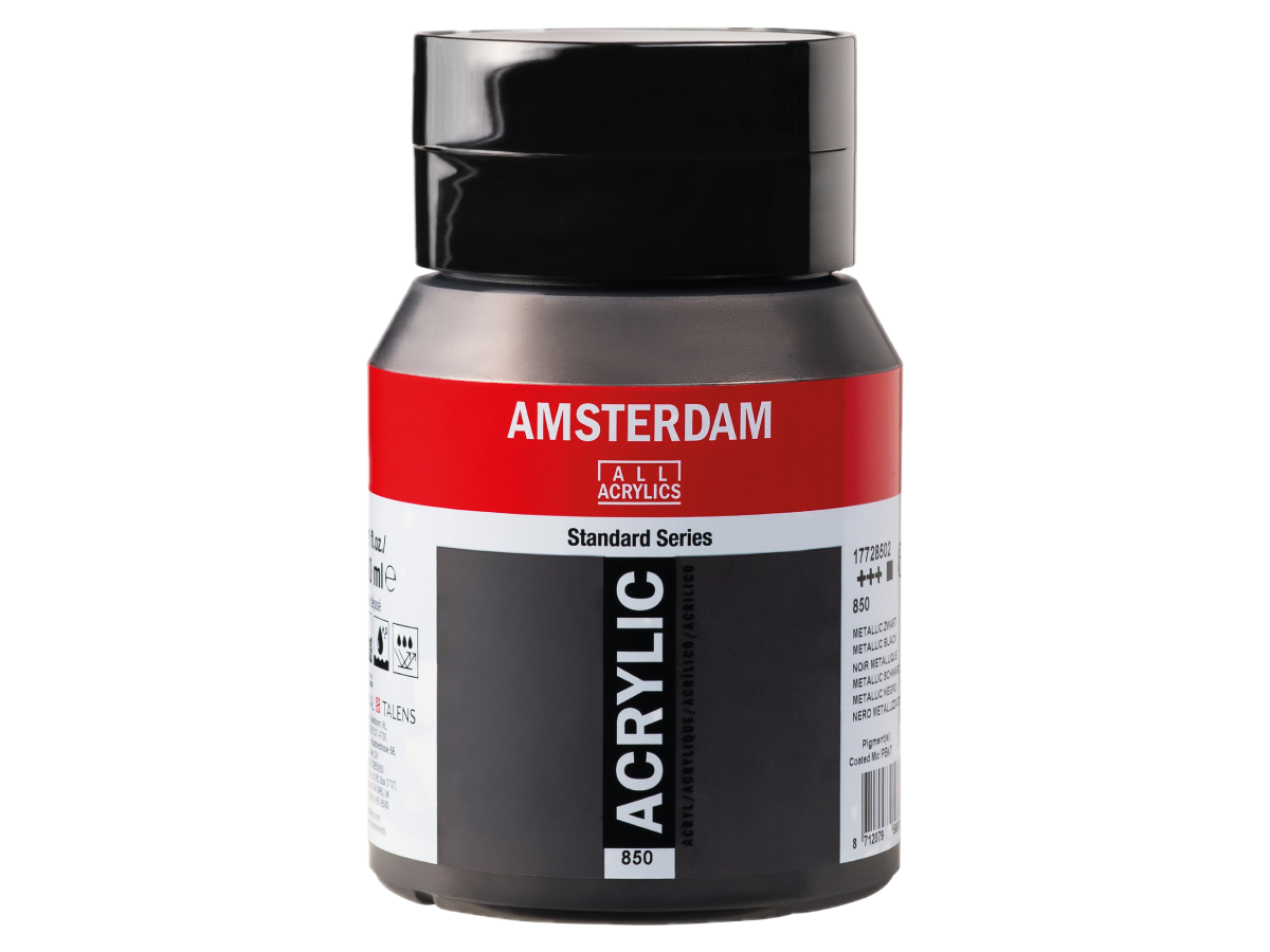 Talens Amsterdam Acrylverf 500ml 850 Metallic Zwart