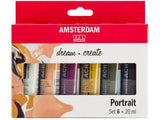 Talens Amsterdam Acrylverf Set 6x20ml Portret