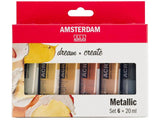 Talens Amsterdam Acrylverf Set 6x20ml Metallic