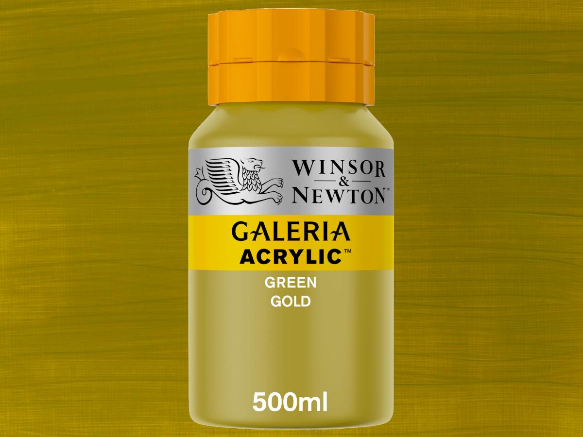 WINSOR & NEWTON GALERIA ACRYLIC 500ML 294 GREEN GOLD 1